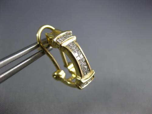 .50CT DIAMOND 14KT YELLOW GOLD 3D PRINCESS & BAGUETTE UMBRELLA HANGING EARRINGS