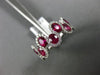 ESTATE WIDE .90CT DIAMOND & AAA RUBY 18K WHITE GOLD WAVE ETOILE ANNIVERSARY RING