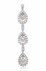 ESTATE .60CT DIAMOND & AAA SOUTH SEA PEARL 14KT GOLD TEAR DROP HANGING EARRINGS