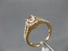 ESTATE 1.30CT DIAMOND & MORGANITE 14KT ROSE GOLD 3D OVAL HALO ENGAGEMENT RING
