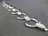 ESTATE LARGE 3.03CT DIAMOND 18K WHITE GOLD 3D LINKED HANDCRAFTED ITALIAN BRACLET