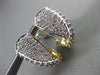 ESTATE .57CT DIAMOND 14KT WHITE & YELLOW GOLD 3D ELONGATED PAVE CLIP ON EARRINGS