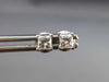 ESTATE .40CT DIAMOND 14KT WHITE GOLD 3D CLASSIC SOLITAIRE STUD EARRINGS #17279