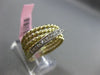 ESTATE .36CT DIAMOND 14KT WHITE & YELLOW GOLD 3D MULTI ROW CRISS CROSS LOVE RING