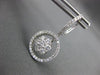 ESTATE LARGE 1.90CT DIAMOND 14K WHITE GOLD CIRCLE OF LIFE HUGGIE HANGING EARRING