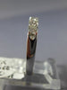 ESTATE .50CT DIAMOND 18KT WHITE GOLD 3D CLASSIC 5 STONE WEDDING ANNIVERSARY RING