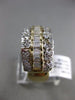 ESTATE WIDE 1CT ROUND & BAGUETTE DIAMOND 14KT YELLOW GOLD FLOWER BUTTERFLY RING