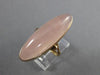 ESTATE EXTRA LARGE 9.0CT AAA CABOCHON PINK QUARTZ 14KT YELLOW GOLD OVAL FUN RING