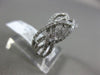 ESTATE WIDE .80CT DIAMOND 18KT WHITE GOLD 3D MULTI ROW OPEN INFINITY LOVE RING