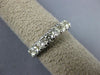 ESTATE 1.08CT DIAMOND 14KT WHITE GOLD 3D NINE STONE COMFORT FIT ANNIVERSARY RING