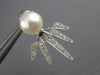 ESTATE .33CT DIAMOND & AAA SOUTH SEA PEARL 14KT WHITE GOLD SPIKE JACKET EARRINGS