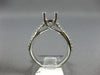 ESTATE .33CT DIAMOND 14KT WHITE GOLD 3D OVAL INFINITY SEMI MOUNT ENGAGEMENT RING