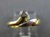 ESTATE .10CT DIAMOND 18KT WHITE & YELLOW GOLD 3D FRIENDSHIP PROMISE RING #23974