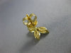 ESTATE 1.32CT FANCY YELLOW DIAMOND 18K YELLOW GOLD 3 LEAF CLOVER FLOWER EARRINGS