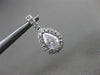 ESTATE .66CT DIAMOND 14KT WHITE GOLD CLUSTER PEAR HALO FILIGREE FLOATING PENDANT