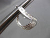 ESTATE LARGE 1.0CT DIAMOND 14KT WHITE GOLD 3D WAVE FLOATING EARRINGS F/G VSSI