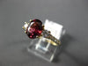 ESTATE 2.0CT DIAMOND & AAA OVAL CUT RHODOLITE 14K YELLOW GOLD 3D ENGAGEMENT RING
