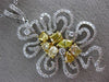 ESTATE EXTRA LARGE 1.93CT WHITE & FANCY YELLOW DIAMOND 18KT 2 TONE GOLD PENDANT