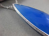 ANTIQUE MASSIVE 46.15CT DIAMOND & BLUE CHALCEDONY 14KT WHITE GOLD PEAR NECKLACE