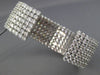 ESTATE LARGE 37.4CT DIAMOND 18K WHITE GOLD 3D CLASSIC MULTI ROW FLEXIBLE BANGLE