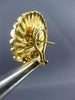 ANTIQUE LARGE 1.0CT ROUND DIAMOND 18KT GOLD CLASSIC SHELL EARRINGS E VVS #2241