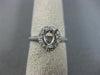 ESTATE .19CT DIAMOND 14KT WHITE GOLD PEAR SHAPE HALO SEMI MOUNT ENGAGEMENT RING