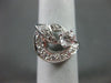ANTIQUE .80CT DIAMOND 14KT WHITE GOLD OPEN CIRCLE FILIGREE COCKTAIL RING #20954