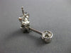 ANTIQUE .64CT DIAMOND 18KT WHITE GOLD CLASSIC SOLITAIRE HANGING EARRINGS #11366