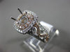 ESTATE LARGE .92CT DIAMOND 14KT WHITE & ROSE GOLD 3D SEMI MOUNT ENGAGEMENT RING