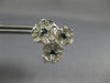 ESTATE .95CT DIAMOND & AAA SAPPHIRE 18K WHITE GOLD MULTI FLOWER CLIP ON EARRINGS