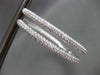 ESTATE LARGE 5.21CT DIAMOND 14KT WHITE GOLD 3D DOUBLE SIDED HOOP EARRINGS