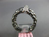 ESTATE WIDE .20CT DIAMOND 14K WHITE & BLACK GOLD HONEY COMB FUN ANNIVERSARY RING