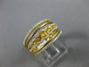 ESTATE WIDE .88CT DIAMOND & AAA YELLOW SAPPHIRE 14K YELLOW GOLD ANNIVERSARY RING