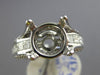 ESTATE LARGE 1.69CT DIAMOND 14K WHITE GOLD FOUR PRONG SEMI MOUNT ENGAGEMENT RING