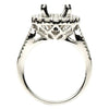ESTATE .45CT DIAMOND 18KT WHITE GOLD 3D HALO 4 PRONG SEMI MOUNT ENGAGEMENT RING