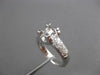 ESTATE .40CT DIAMOND 18K WHITE GOLD 4 PRONG SEMI MOUNT ENGAGEMENT RING #14908