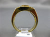 ESTATE WIDE .20CT DIAMOND 14KT YELLOW GOLD 3D INVISIBLE PYRAMID MENS GYPSY RING