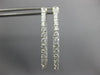 ESTATE LARGE 2.45CT DIAMOND 14KT WHITE GOLD INSIDE OUT HOOP LOVE EARRINGS #25977