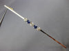 ANTIQUE LARGE .60CT DIAMOND 14K WHITE & YELLOW GOLD 3D FIVE STONE BAR PIN #26362