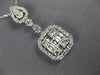 ESTATE LARGE 1.09CT DIAMOND 18K WHITE GOLD MULTI SHAPE CLUSTER SQUARE NECKLACE