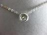 ESTATE .14CT ROUND CUT DIAMOND 18KT WHITE GOLD 3D SOLITAIRE BEZEL PENDANT #596