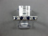 ESTATE .64CT DIAMOND & AAA SAPPHIRE 14KT WHITE GOLD 3D ROUND ANNIVERSARY RING