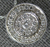 ESTATE .45CT DIAMOND 14K WHITE GOLD CLUSTER HALO MILGRAIN CLASSIC FUN PENDANT