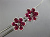 ESTATE LARGE 1.42CT DIAMOND & AAA RUBY 18KT WHITE GOLD 3D FILIGREE STUD EARRINGS