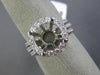 ESTATE LARGE 1.52CT DIAMOND 14KT WHITE GOLD 3D HALO SEMI MOUNT ENGAGEMENT RING