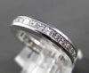 ESTATE 1.45CT DIAMOND 14KT WHITE GOLD PRINCESS CUT CHANNEL ETERNITY RING 3mm