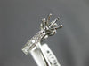ESTATE .50CT DIAMOND 14KT WHITE GOLD MILGRAIN SEMI MOUNT ENGAGEMENT RING #17725