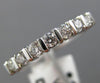 ESTATE .35CT DIAMOND 14KT WHITE GOLD CLASSIC SEVEN STONE LOVE WEDDING RING #1172
