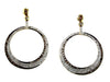 ESTATE LARGE 1.65CT WHITE & CHOCOLATE FANCY DIAMOND 14KT YELLOW GOLD 3D EARRINGS