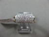 ESTATE WIDE .54CT DIAMOND 18KT 2 TONE GOLD CLASSIC PAVE WEDDING ANNIVERSARY RING